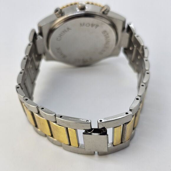 Classique 40MM Two Tone Quartz Analog Men's Fashion Watch 7.5" Wrist New Battery - Picture 8 of 12